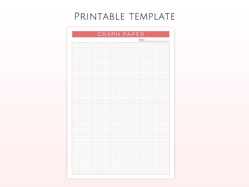 Graph Paper Canva, Printable Graph Grid Paper, Digital Template for ...