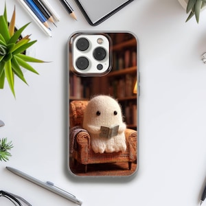 Geisterbuch Handyhülle Halloween Cover für iPhone 16e, 17 Pro Max, iPhone 13, Samsung S25 Edge, A16, Pixel 10, 9A