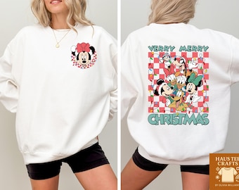 Disney Very Merry Christmas Tee, Custom Disney Christmas All Characters Shirt, Disney Family Christmas Sweatshirt