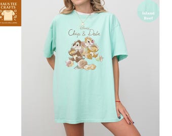 Chip and Dale Double Sided Shirt, Disney Couple Tshirt, Chip And Dale Shirt, Disney Matching Tee, Disney World Tee