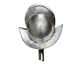 Spanish Morion Helmet Handcrafted Engraving replica helmet for Cosplay And Decoration