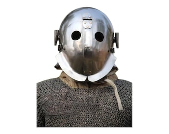 Capacete de Gladiador - Feito à mão em aço macio de 2 mm para cosplay e colecionadores