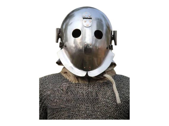 Gladiator Helmet - Handcrafted from 2mm Mild Steel for Cosplay & Collectors