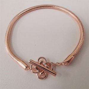 ale s925  pandora rose gold good luck to link bracelet