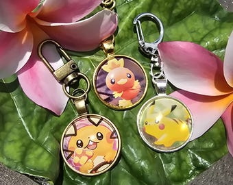 Porte-clés pendentif carte Pokémon personnalisé