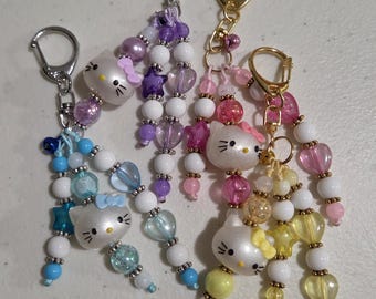 Charm de sac artisanal en perles presque Hello Kitty Bag