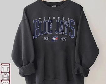 Toronto Blue Jays Sweatshirt, Vintage Toronto Baseball Crewneck, Retro Blue Jays Est 1977 Shirt, Blue Jays Fan Gift, Canada Sports Apparel
