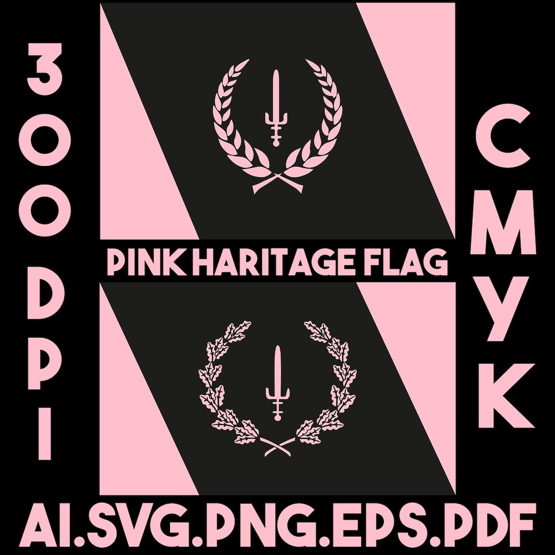 Pink Heritage Flag | Modern Minimalist Flag Design | CMYK 300 DPI ...