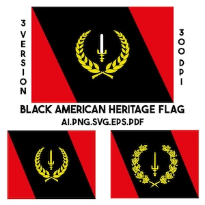 Bandiera del patrimonio afroamericano Download digitale Sublimazione Formato Ai,svg,png,eps,pdf