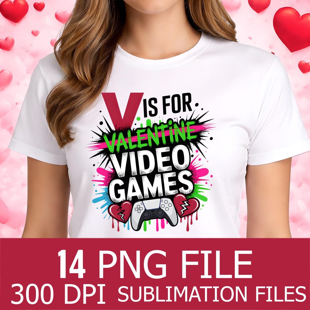 Anti Valentine Gamer PNG Bundle | Funny Video Game Design - Etsy