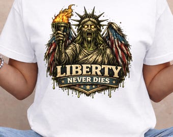 Statue of Liberty Zombie Design,Patriotic USA Graphic, 4th of July, Independence Day