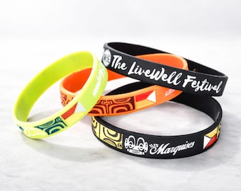 Bulk Custom Silicone Wristbands – Personalized Rubber Bracelets for Corporate Gifts, Schools & Charity