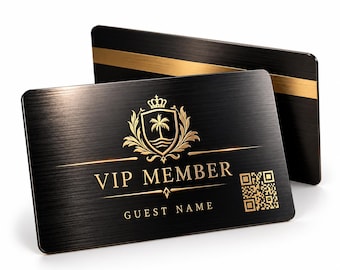 Custom Metal Membership Card, Club Membership Logo and Name, Personalized Member ID