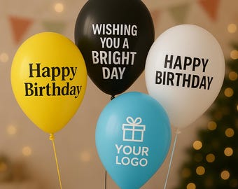Custom Latex Balloons, Personalized Photo or Logo Balloons for Parties & Events