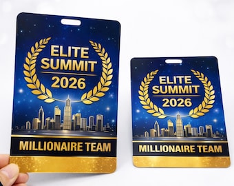 Conference Badge Custom PVC Cards Personalized Attendee Name Identification for Professional Events