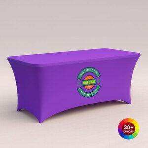 Tablecloth Raffle 4/6/8ft Custom Stretch Spandex Table Cover | Tablecloth, Trade Show ...