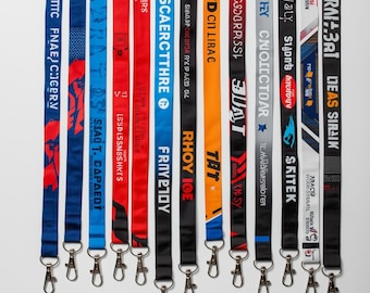 Custom Dye Sublimation Lanyards | Any Text Logo Printed for Events, Offices, Corporate Branding