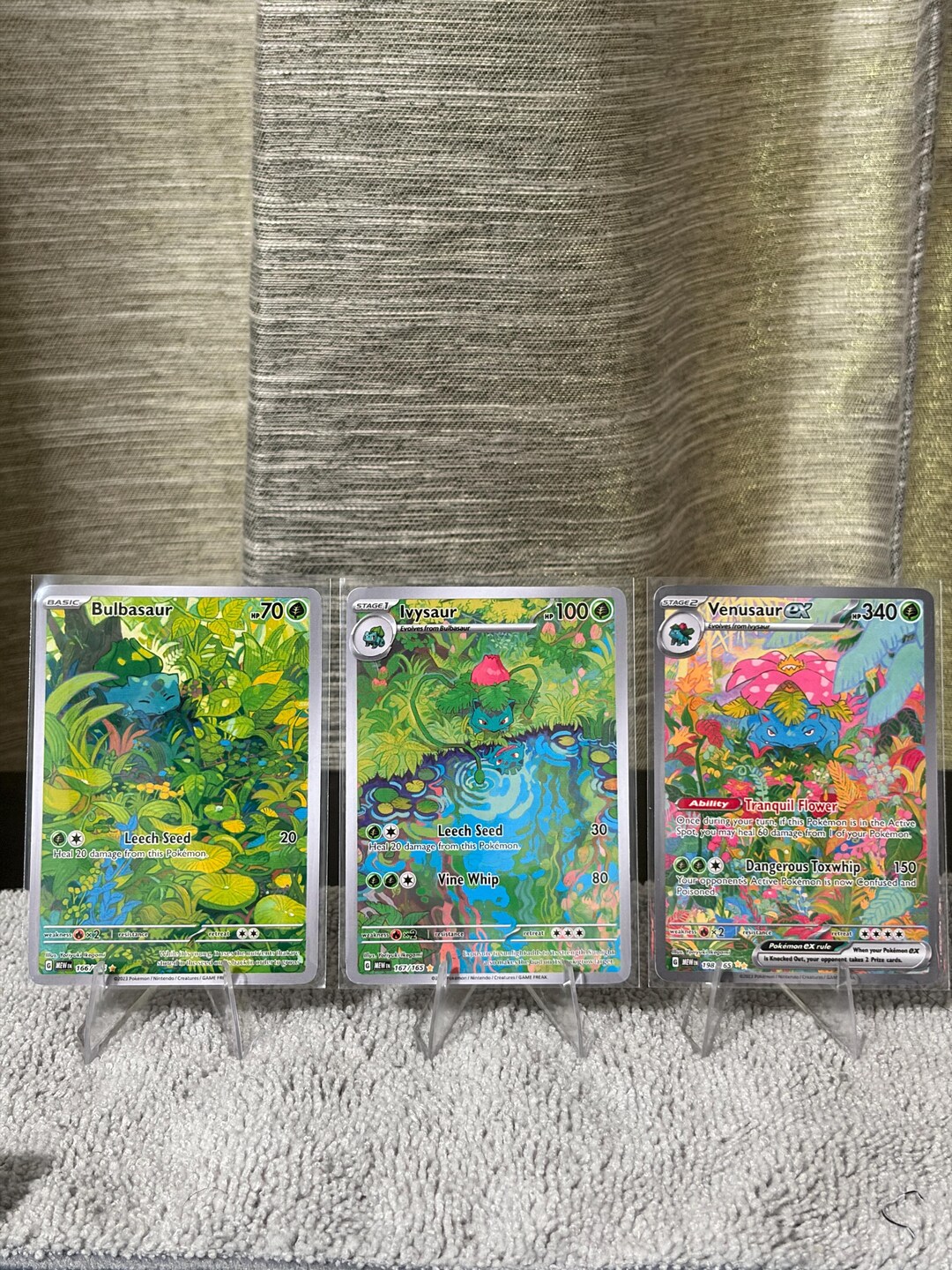 Bulbasaur, Ivysaur, Venusaur- Full Evolution Line From SV: 151 - PROXY ...