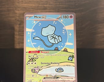 Custom Pokemoncard Mew Ex 232/091 PAF Gold Metal Heavy Stainless