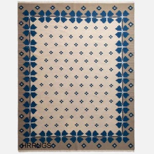 Modern Wool Rug, Wool Living Room Bedroom Rug, Wool Area Rug, Rugs For living room, Wool Flatweave Rug, Handwoven Wool Rug, Dhurrie Wool Rug