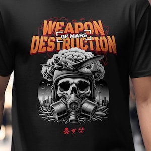 Skull Gas Mask Graphic Tee: Gothic Streetwear, Dark