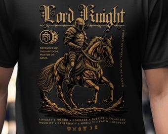 Vintage Knight Graphic T-Shirt: Medieval Fantasy Tee