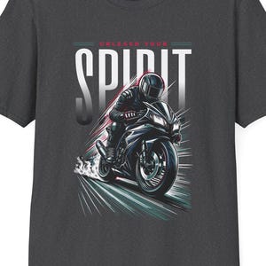 Motorcycle Spirit Unisex T-Shirt, Casual Wear, Gift for Bikers, Vintage Tee, Cool Graphic Shirt, Riding Enthusiasts