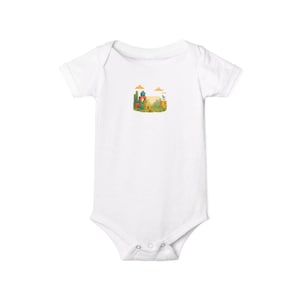 Cute Outdoor Adventure Infant Jersey One Piece, Baby Gift, Newborn Outfit, Summer Playwear, Eco-Friendly Baby Clothes, Adorable Baby Onesie