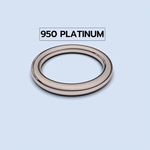 950 platina 2,5 x 2,5 mm effen band effen volledig ronde platina band, eenvoudige heren dames platina trouwring band, platina stapelringband