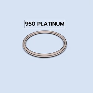 950 platina 1,25 x 1,25 mm effen band effen volledig ronde platina band, eenvoudige platina trouwringband dames, platina stapelringband