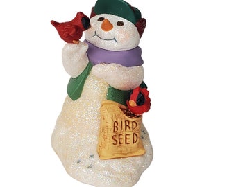 2000 Snow Buddies Hallmark Keepsake Ornament, Third in Snow Buddies Series, Snowman and Cardinal, Christmas Decoration