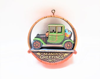 1977 Antique Car, Nostalgia, Hallmark Tree Trimmer Christmas Ornament