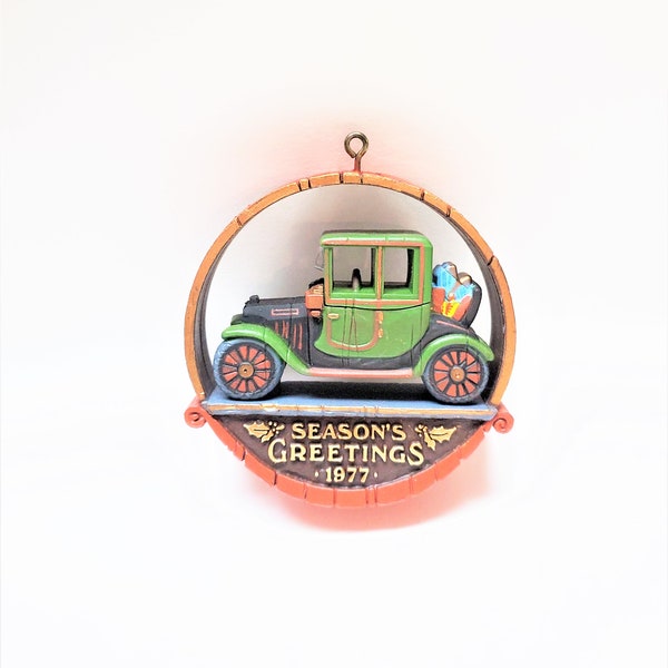 1977 Antique Car, Nostalgia, Hallmark Tree Trimmer Christmas Ornament