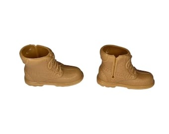 Mattel Ken Barbie Doll Shoes Boots Hiking Camping Style Solid Medium Brown