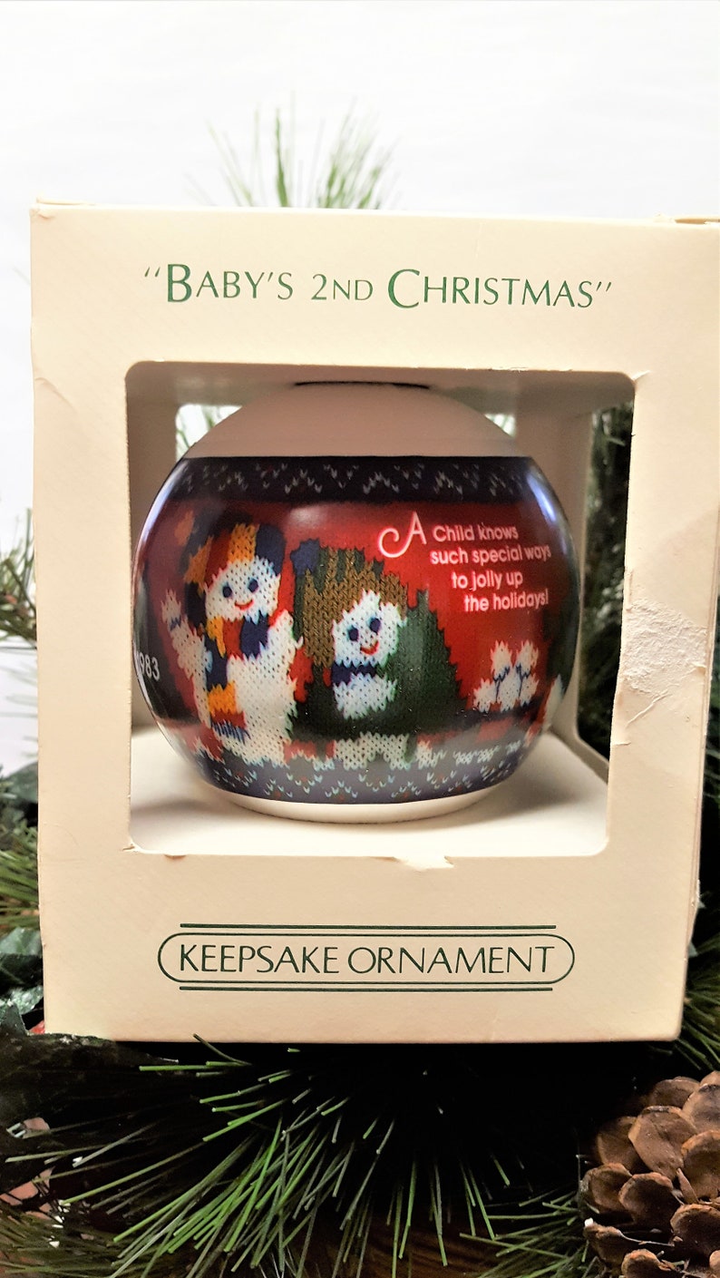1983 Baby's 2nd Christmas Hallmark Keepsake Ornament Soft Etsy