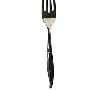 May include: A silver fork with a decorative handle.