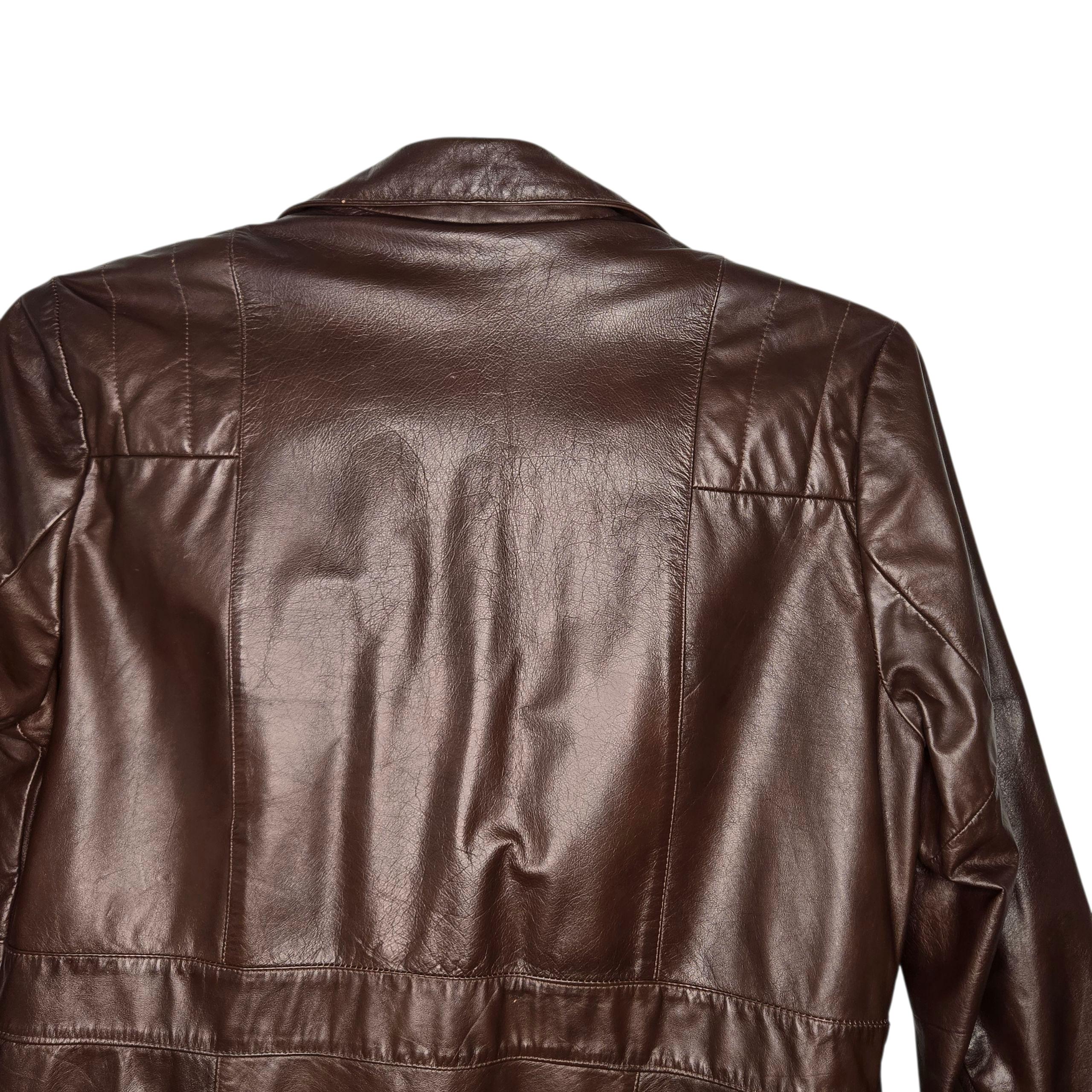 70s Brown the Leather Shop by Sears Men's Jacket, Sz 46 Tall