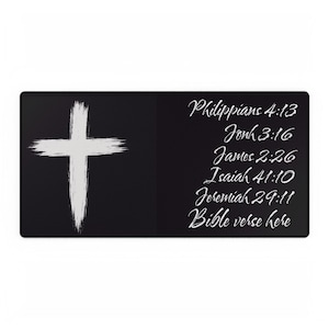 Inspirational Desk Mats for Home Office, Motivational Desk Accessories, Bible Verse Desk Pad, Christian Gifts, Faith-Inspired Decor