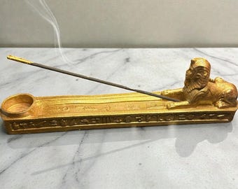 Sphinx Incense Holder – Gold Egyptian Burner Decor