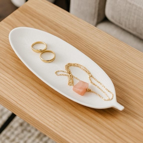 Leaf Jewelry Dish – Stone Ring Holder Trinket Tray