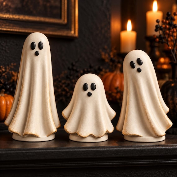 Halloween Ghost Trio STL Bundle, 3D Print Master + Mold Box Files (Digital Download)