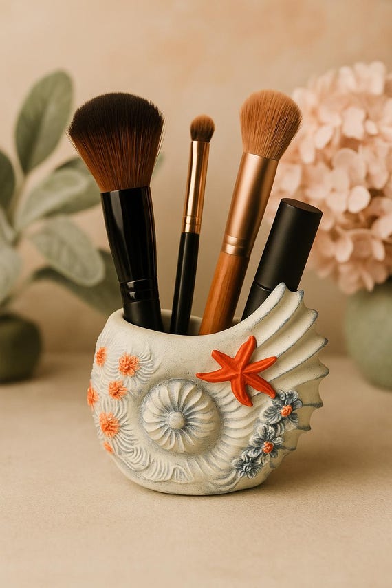 Coastal Seashell Jewelry Dish – Beachy Trinket Bowl