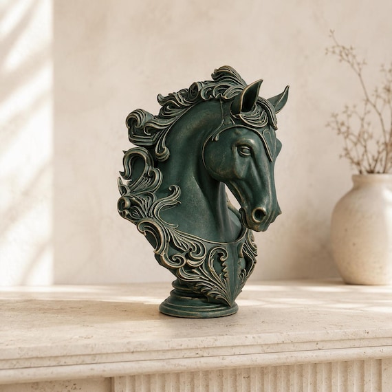 Ornate Horse Head STL Files, Statue Master and Silicone Mold Making Components