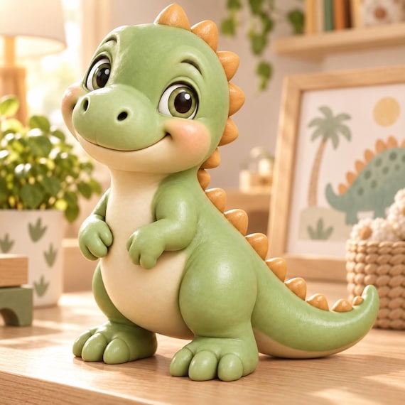 Baby Dinosaur 3D Print STL File, Nursery Decor, Desk Toy (Digital Download)