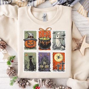 Retro Halloween Cat Ghost Png, Girly Halloween Png, Fall Png, Halloween Png, Spooky Season Png, Pumpkin Halloween, Spooky Mama png