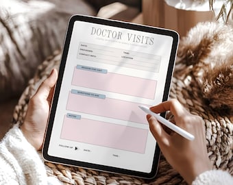 Tracker stampabile per il cancro al seno / Diario sanitario digitale in PDF con farmaci, esami di laboratorio, visite mediche, strumento di supporto