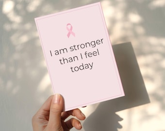 Breast Cancer Affirmation Cards: Encouraging Quotes for Healing (Digital Download)