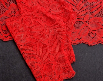 Red Lace Fingerless Gloves – Steampunk Wedding Accessory