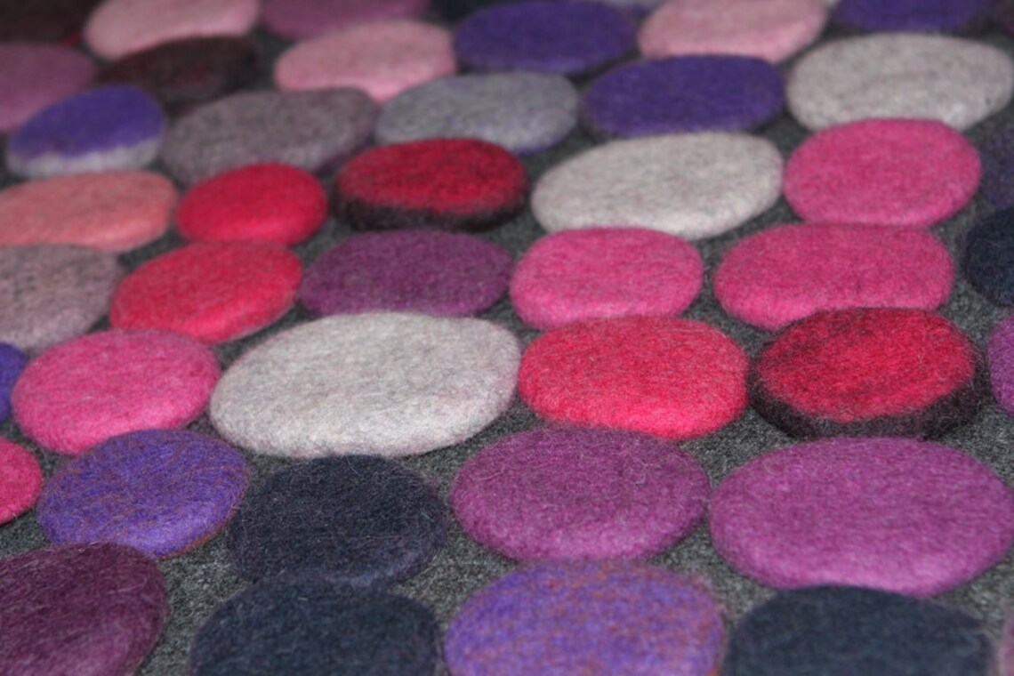 Hand Made Felted Wool Rug. Made to Order. Etsy