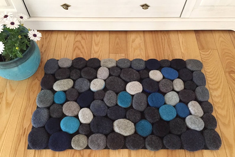 Felt Stone Rug / Bath Mat Super Soft With Soft Core 3D Etsy